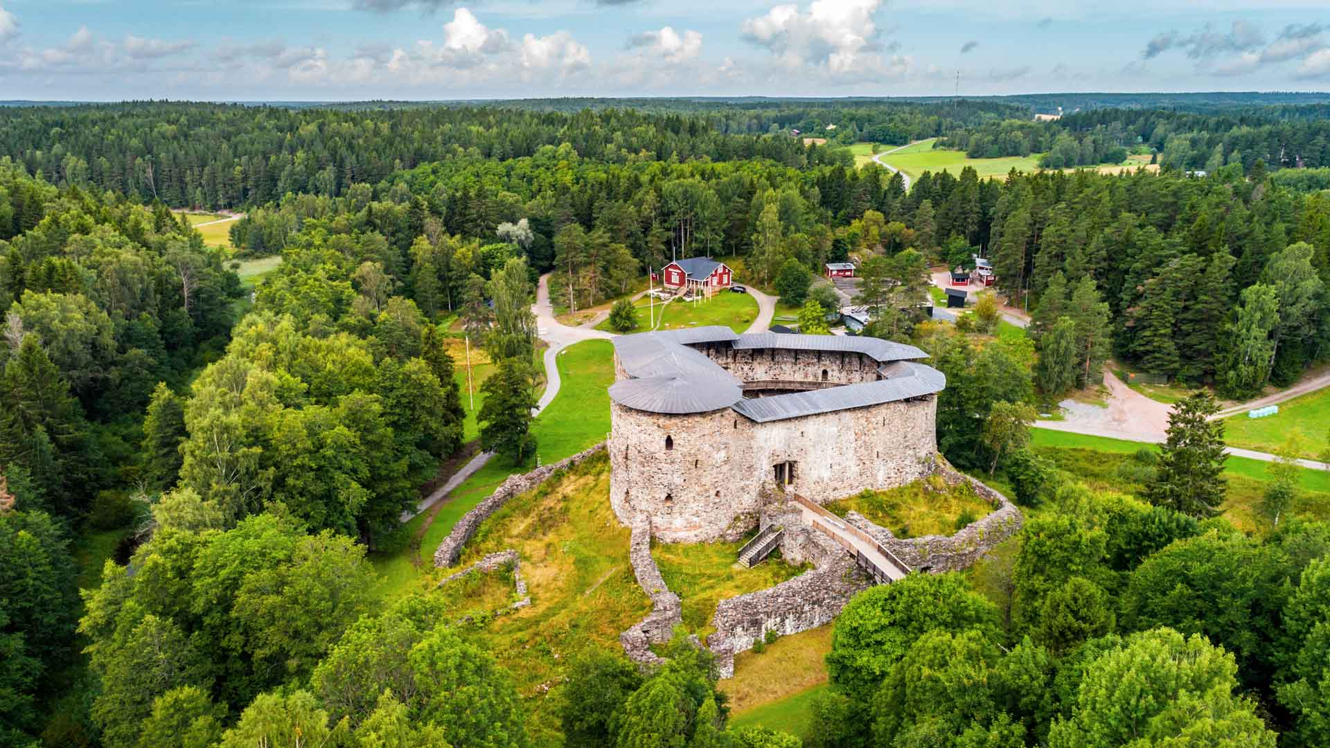 Raseborgs slott, och slottsområdet, bild tagen från ovan